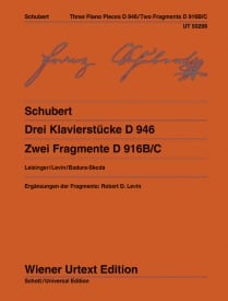 Schubert: Three Piano Pieces D 946 and Two Fragmentary Piano Pieces D916/C published by Wiener Urtext